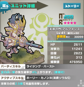 ロードラ　プレイ日記　今日のアルフォンス