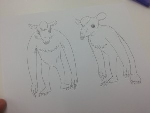 新キャラのラフ。