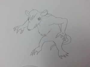 パズドラのドラゴン風のポーズ。