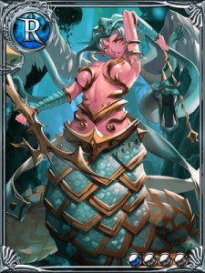 レアリティ「R」で属性が「幻想」のナーガ。同じくレアリティ「R」で属性が「幻想」の騎士とあわせればシンクロ率が上がりやすい。 レアリティ「R」で属性が「幻想」のナーガ。同じくレアリティ「R」で属性が「幻想」の騎士とあわせればシンクロ率が上がりやすい。