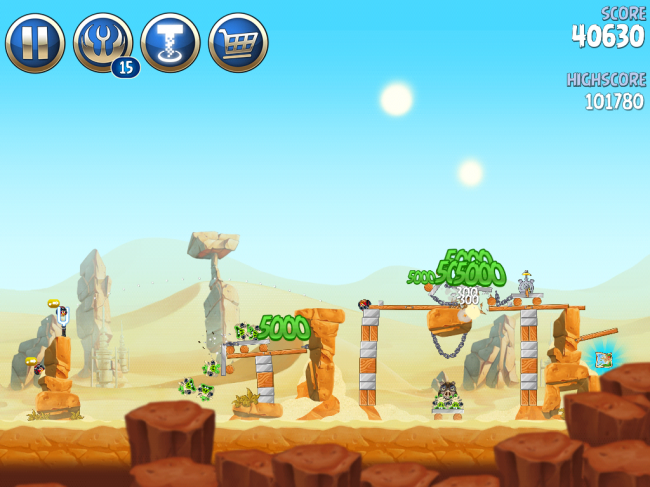 Angry Birds Star Wars II(アングリーバードスターウォーズ2)攻略画像ESCAPE TO TATOOINE B-2-10攻略 Angry Birds Star Wars II(アングリーバードスターウォーズ2)攻略画像ESCAPE TO TATOOINE B-2-10攻略