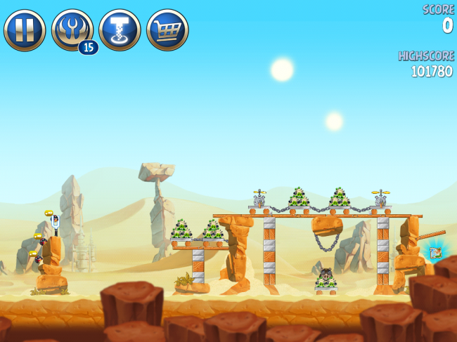 Angry Birds Star Wars II(アングリーバードスターウォーズ2)攻略画像ESCAPE TO TATOOINE B-2-10攻略 Angry Birds Star Wars II(アングリーバードスターウォーズ2)攻略画像ESCAPE TO TATOOINE B-2-10攻略