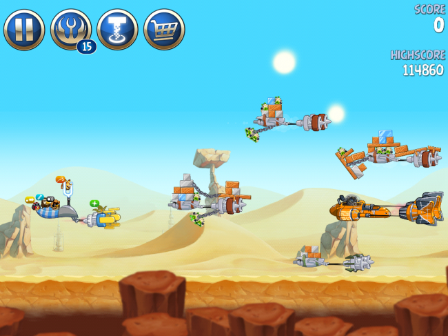 Angry Birds Star Wars II(アングリーバードスターウォーズ2)攻略画像ESCAPE TO TATOOINE B-2-20攻略 Angry Birds Star Wars II(アングリーバードスターウォーズ2)攻略画像ESCAPE TO TATOOINE B-2-20攻略