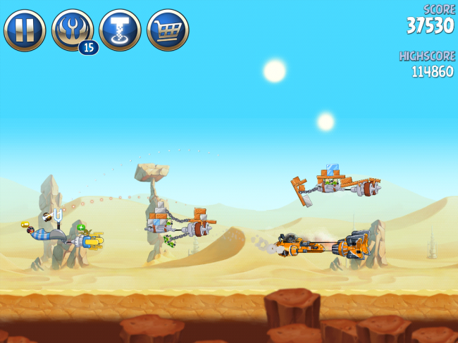 Angry Birds Star Wars II(アングリーバードスターウォーズ2)攻略画像ESCAPE TO TATOOINE B-2-20攻略 Angry Birds Star Wars II(アングリーバードスターウォーズ2)攻略画像ESCAPE TO TATOOINE B-2-20攻略