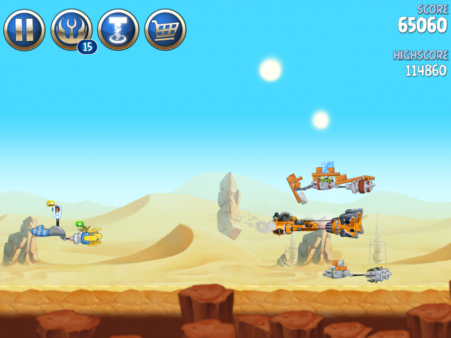 Angry Birds Star Wars II(アングリーバードスターウォーズ2)攻略画像ESCAPE TO TATOOINE B-2-20攻略 Angry Birds Star Wars II(アングリーバードスターウォーズ2)攻略画像ESCAPE TO TATOOINE B-2-20攻略