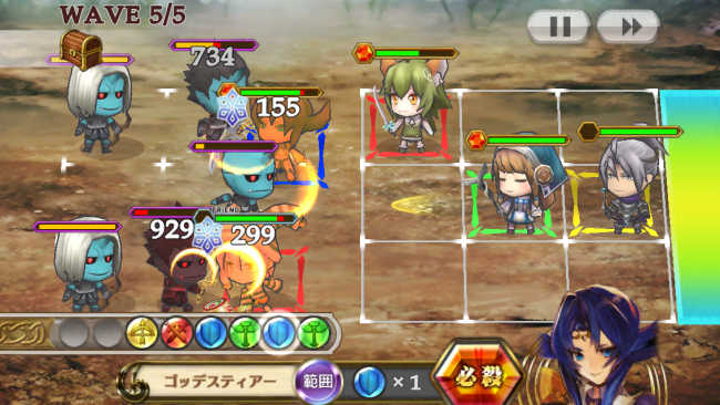 ▲途中でキャラクターを移動できるオフェンシブな部分も、バトルに深みを出している。