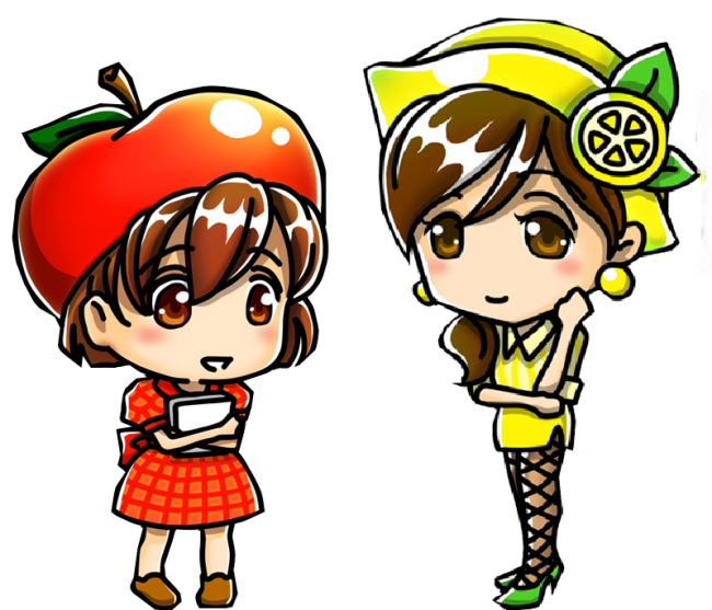 「かおりんご」と「ゆきれもん」