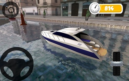 ボートを上手く駐車させて！
