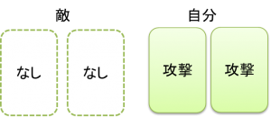 敵のカードが無い時は迷わず総攻撃