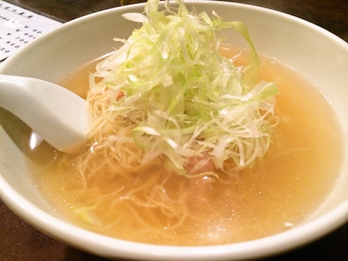 鶏ネギ汁そば。