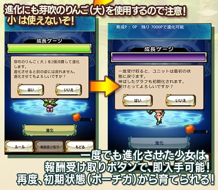 「芽吹のりんご（大）」で進化！