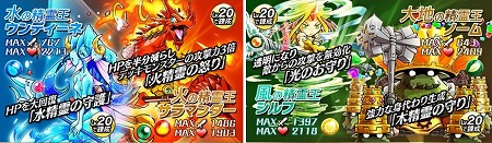 出現する精霊王たち。