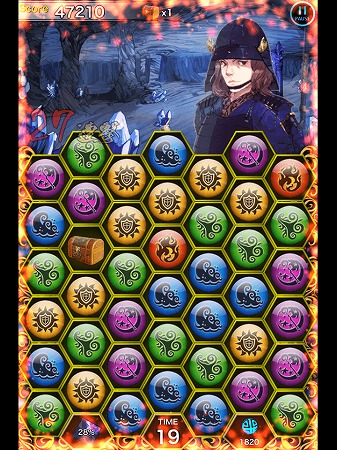 １分以内にトンドンパズルを消すだけのお手軽さ！
