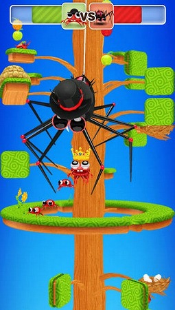 Mr.クラブを操作して赤ちゃんガニを助けながら頂上を目指せ！