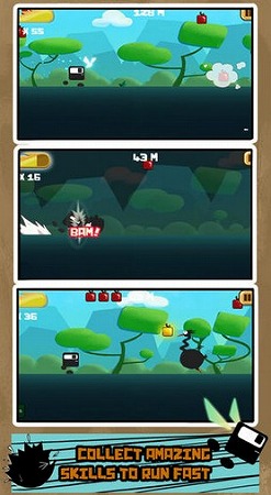 床を引っ張ってキャラクターをジャンプさせて進むアクションゲー！