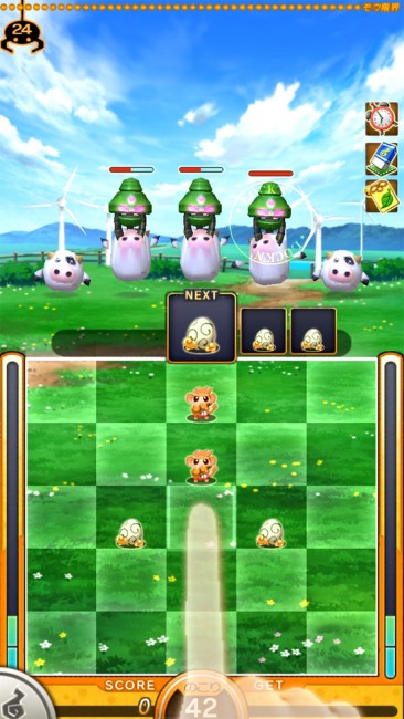 簡単パズルで、オバケが成長！