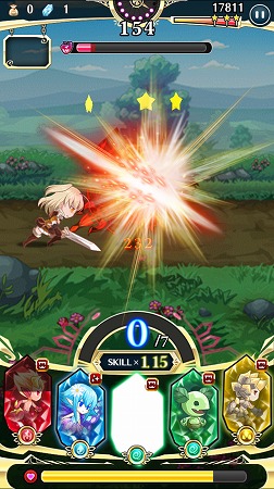 敵が目の前まできたらタイミングよくタップで攻撃！