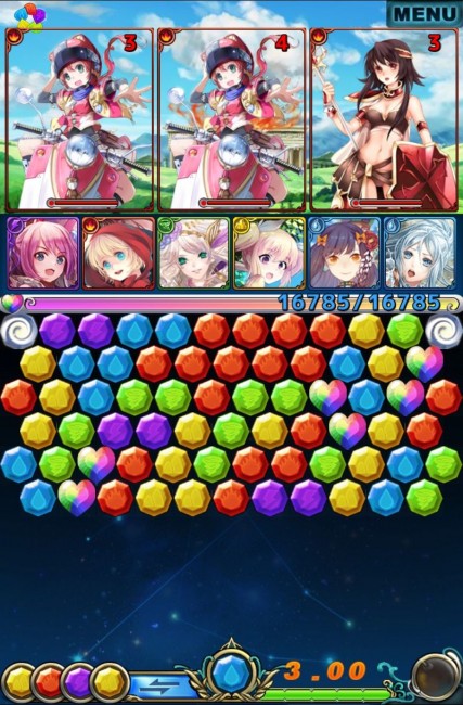5色の各属性ジュエルを消す！