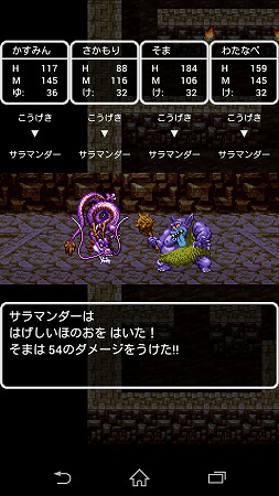 サラマンダーの「はげしいほのお」は効くなんて不公平だわ！(´・ω・`)