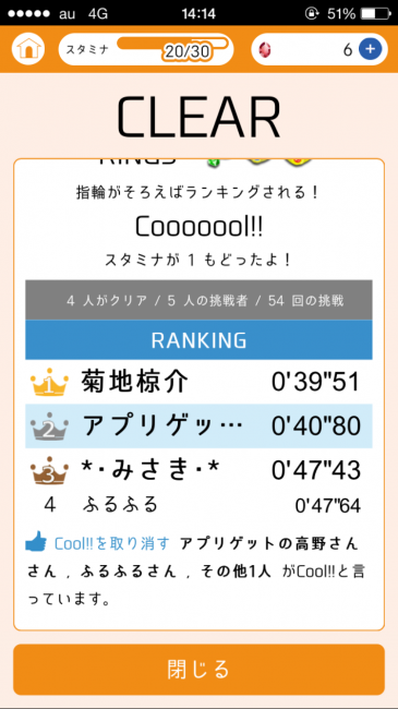 むっ、タイムアタックでは負けた…。