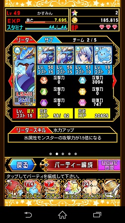 現在のパーティ・シードラパ