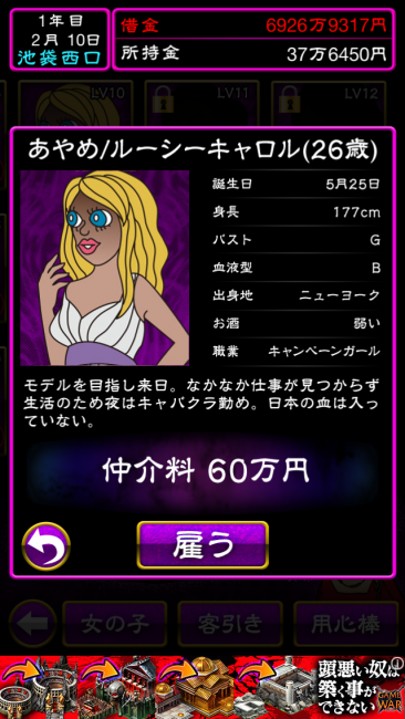 徐々にキャスト（キャバ嬢）が揃ってきました