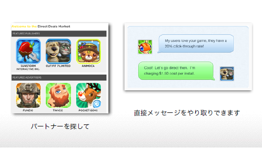 アプリ同士がSNSのフレンドになるイメージだ。