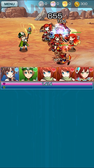 合わせたドロップ分、仲間が戦ってくれます！