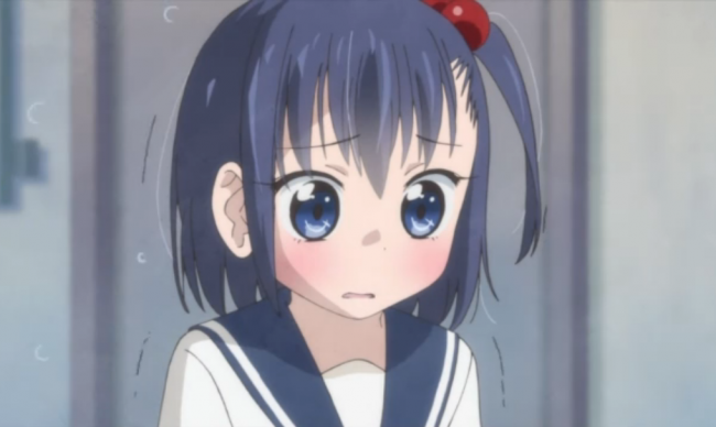 怖がって震えるチエちゃん