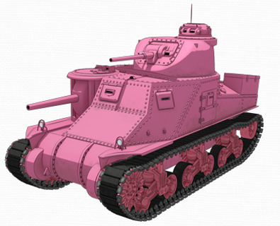 M3中戦車リー(ウサギさんチーム) 画像出典：http://girls-und-panzer.jp/mecha_m3.html