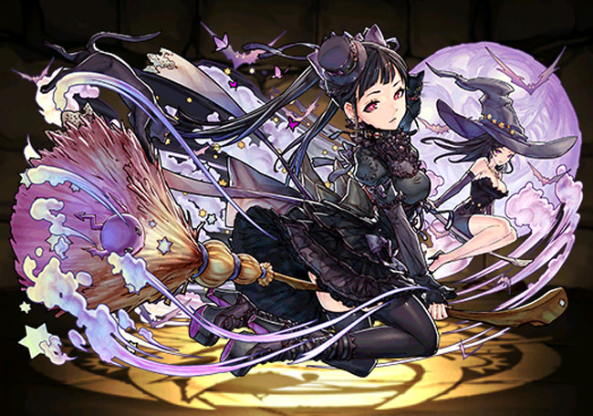 スマホゲーム　パズドラのハロウィンイベント　紅蘭の黒魔女・シャンメイカー