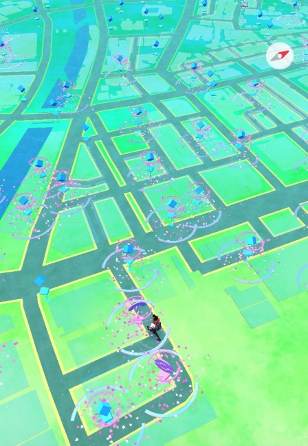 スマホゲーム　ポケモンGO　聖地