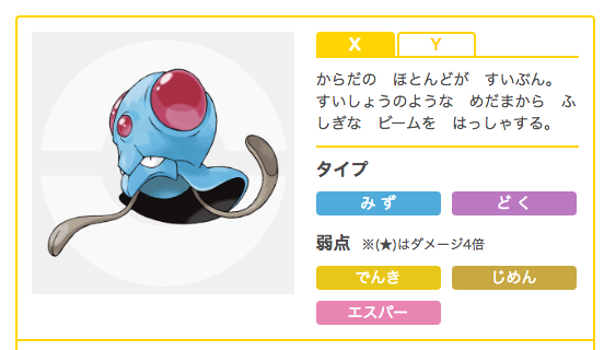 ゲーム　ポケモン　メノクラゲ