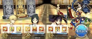 イシュタルとギルガメッシュ比較戦闘画面