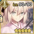 【FGO】セイバー星5沖田総司の性能と星5宮本武蔵との比較を見てみようの画像