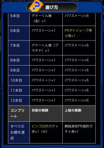スマホゲーム　パワプロ　ビンゴチャレンジ