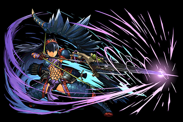 【パズドラ】3人マルチ 極限の闘技場 神格の表裏 ハンター♀ナルガ装備でクリア!【動画あり】の画像