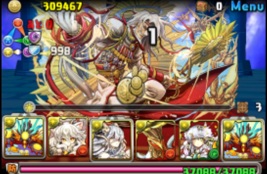 【パズドラ】後半はやはり難しい!一度きりの異聖の天上宮殿最上層まで攻略してみたの画像