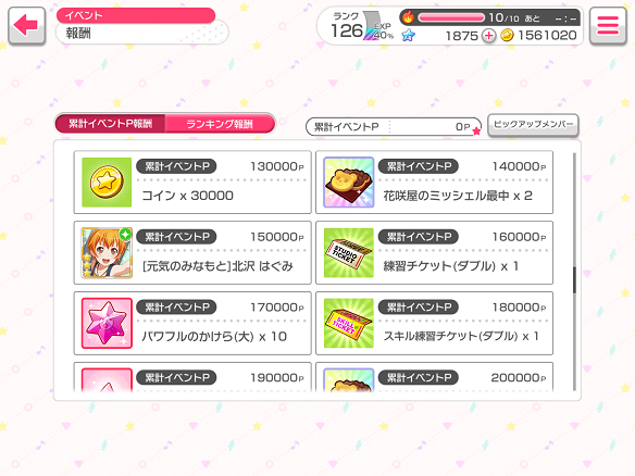 イベント報酬