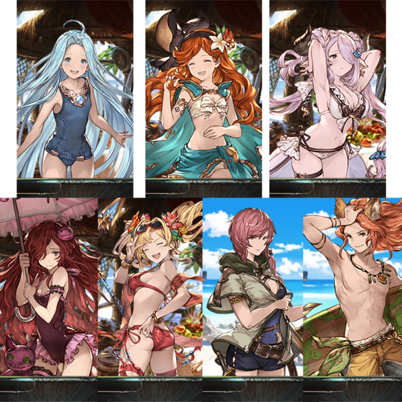 期間限定 水着姿 レアなキャラたち