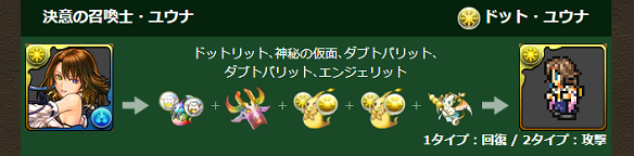 パズドラFFドットユウナ