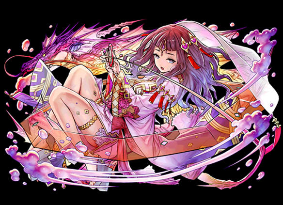 紅水の泉龍神・ヒノミツハです。クラミツハの幻獣枠のキャラになります。
