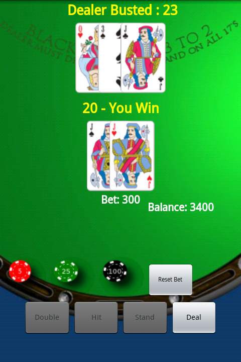 androidアプリ ブラックジャック21攻略スクリーンショット4