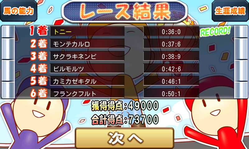 うまうまダービー〜激闘ジョッキーバトル〜 androidアプリスクリーンショット2