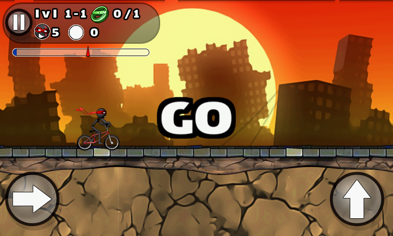 androidアプリ スティックマン BMX スタント バイク攻略スクリーンショット1