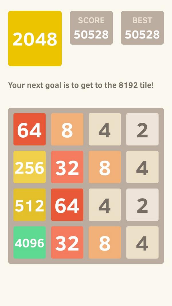 2048 androidアプリスクリーンショット2