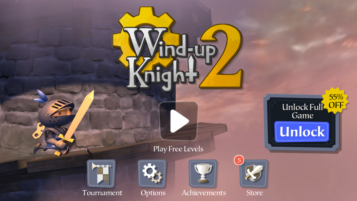 androidアプリ ねじ巻きナイト2(Wind-up Knight)攻略スクリーンショット1
