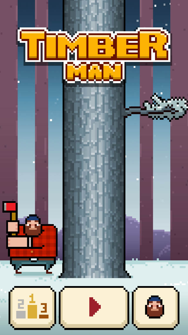 androidアプリ Timberman攻略スクリーンショット1