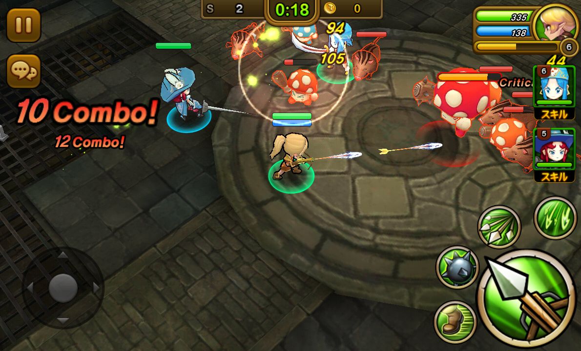 大乱闘RPGガーディアンハンター androidアプリスクリーンショット2