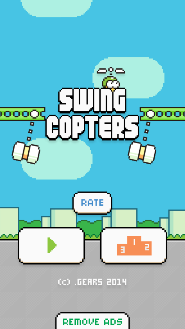 androidアプリ Swing Copters攻略スクリーンショット1